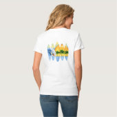 Surfer en surfplanken t-shirt (Achterkant volledig)