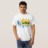 Surfer en surfplanken t-shirt (Voorkant volledig)