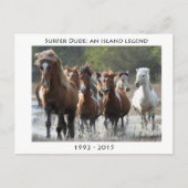 Surfer en zijn band briefkaart (Voorkant)