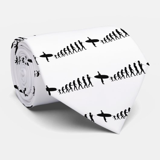 surfer_evolutie stropdas (Opgerold)