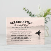 Surfer Funeral | Viering van het leven Kaart (Staand voorkant)