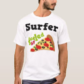 Surfer (Funny) Pizza T Shirt (Voorkant)