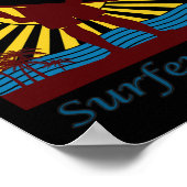Surfer gast, surfen  poster (Hoek)