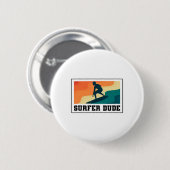 Surfer gast surft ronde button 5,7 cm (Voorkant /achterkant)