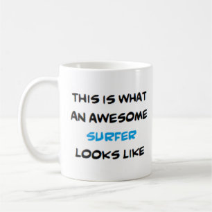 surfer, geweldige koffiemok