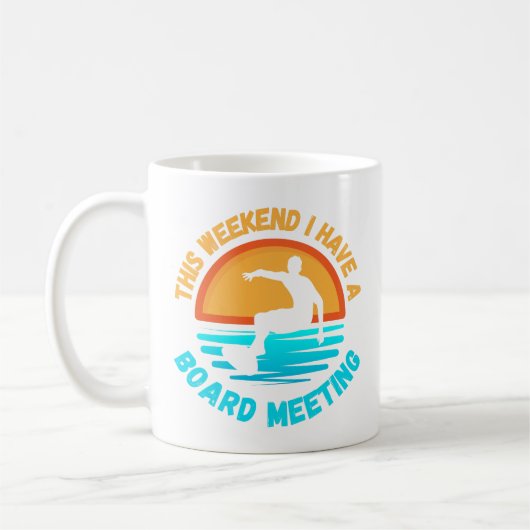 Surfer Gift - Ik heb een bestuursvergadering Koffiemok (Links)