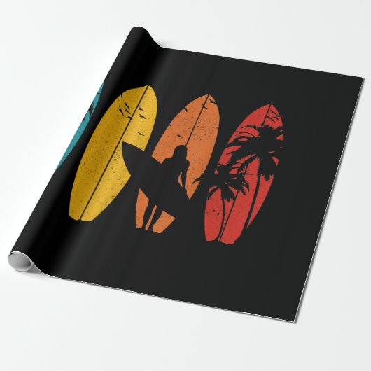Surfer Gift Surfred Surf Board Beach Cadeaupapier (Uitgerold)