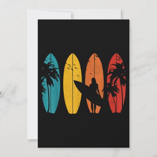 Surfer Gift  Surfred Surf Board Beach Kaart (Voorkant)