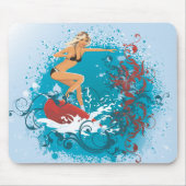 Surfer Girl 1 Mousepad Muismat (Voorkant)