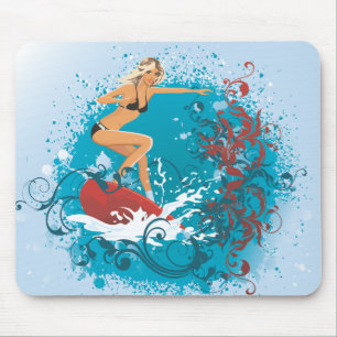 Surfer Girl 1 Mousepad Muismat