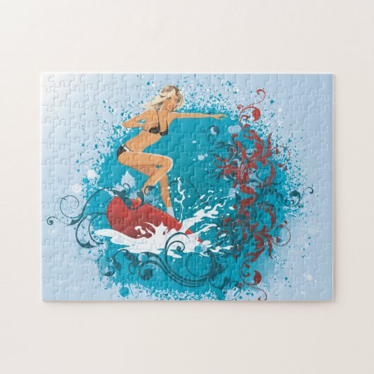 Surfer Girl 1 Puzzle Legpuzzel (Horizontaal)