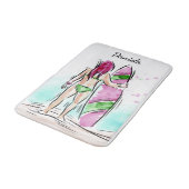 Surfer Girl aangepaste badmatten (Gekanteld)