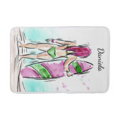 Surfer Girl aangepaste badmatten (Voorkant)