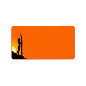 Surfer Girl-adreslabel Etiket (Voorkant)