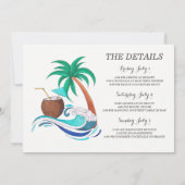 Surfer Girl Bachelorette Kaart (Achterkant)