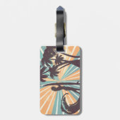 Surfer Girl Bagagelabel (Achterkant verticaal)