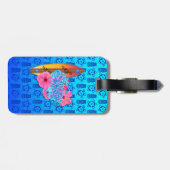 Surfer Girl Bagagelabel (Achterkant horizontaal)