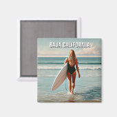 Surfer Girl Baja California Magneet (Voorkant / Achterkant)