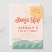 Surfer Girl Birthday Surf op elke leeftijd Kaart (Voorkant)