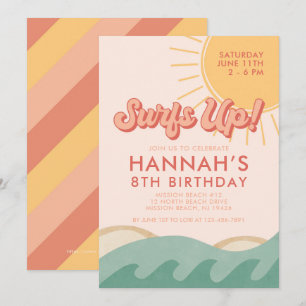 Surfer Girl Birthday Surf op elke leeftijd Kaart