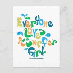 Surfer Girl Briefkaart