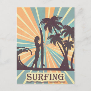 Surfer Girl Briefkaart