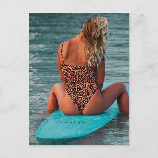 Surfer Girl Briefkaart (Voorkant)
