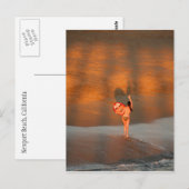 Surfer Girl Briefkaart (Voorkant / Achterkant)