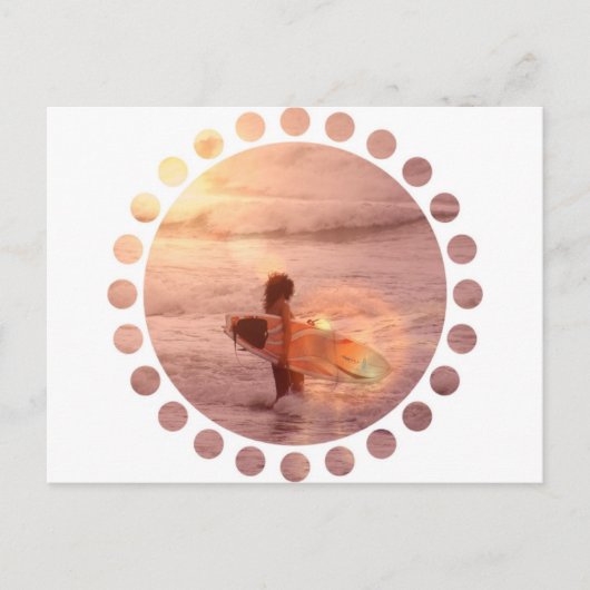 Surfer Girl Briefkaart (Voorkant)