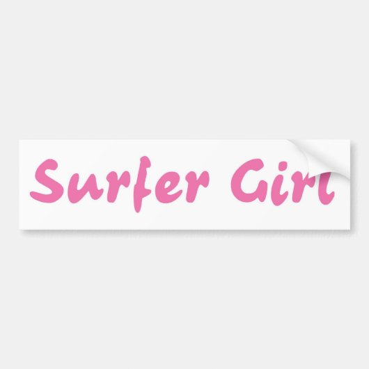 Surfer Girl Bumpersticker (Voorkant)