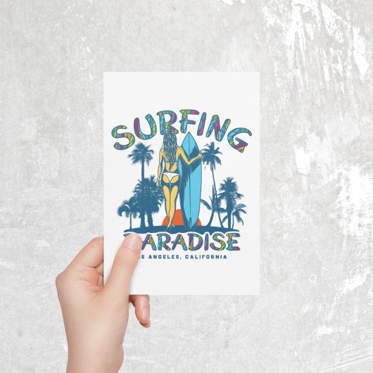 Surfer Girl California Briefkaart
