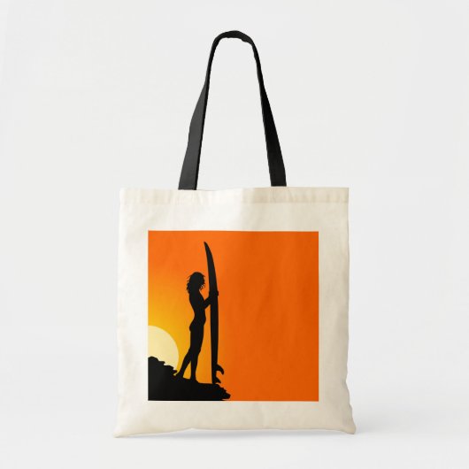 Surfer Girl Canvas tas (Voorkant)