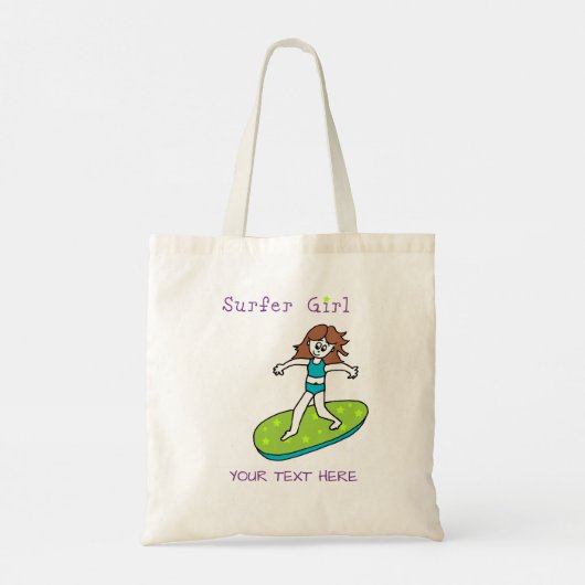 Surfer Girl Canvas tas (Achterkant)