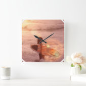 Surfer Girl Clock Vierkante Klok (Huis)