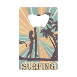 Surfer Girl Creditcard Bottle Open Creditkaart Flessenopener