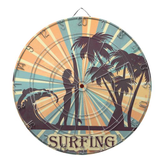 Surfer Girl Dartbord (Voorkant)