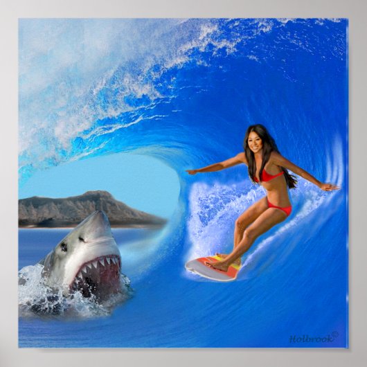 SURFER GIRL ESCAPES POSTER (Voorkant)