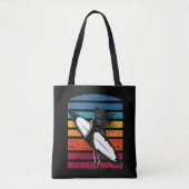  Surfer Girl Grapic Beach Surfboard vrouw Tote Bag (Voorkant)