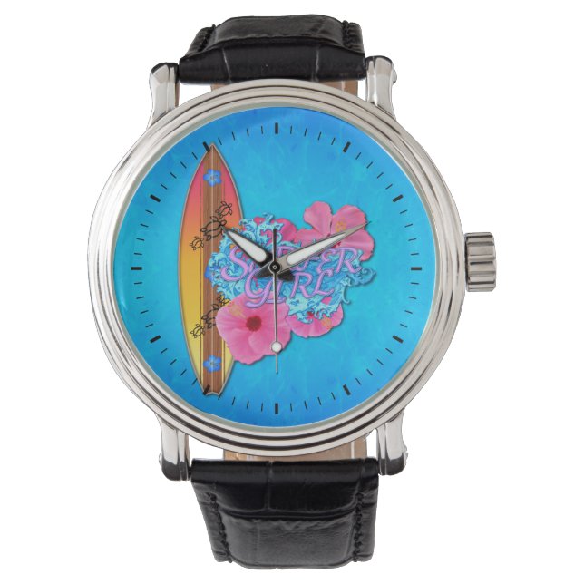 Surfer Girl Horloge (Voorkant)
