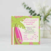 Surfer Girl Kaart (Staand voorkant)