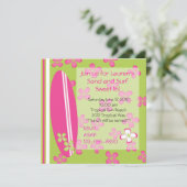 Surfer Girl Kaart (Staand voorkant)