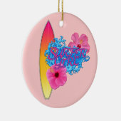 Surfer Girl Keramisch Ornament (Rechts)