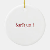 Surfer Girl Keramisch Ornament (Achterkant)