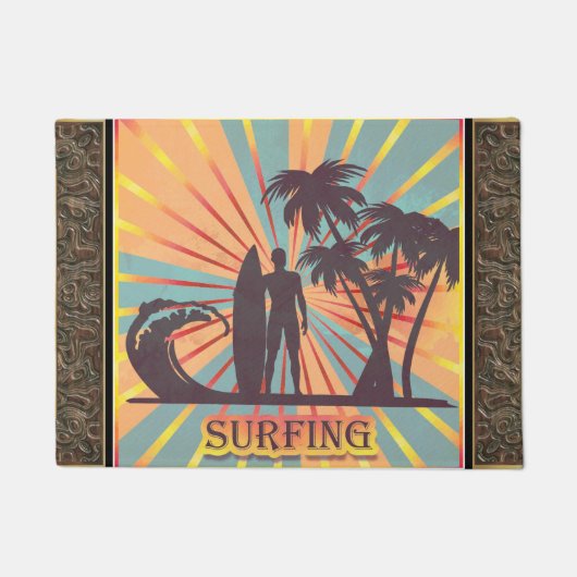 Surfer Girl-klep Deurmat (Voorkant)
