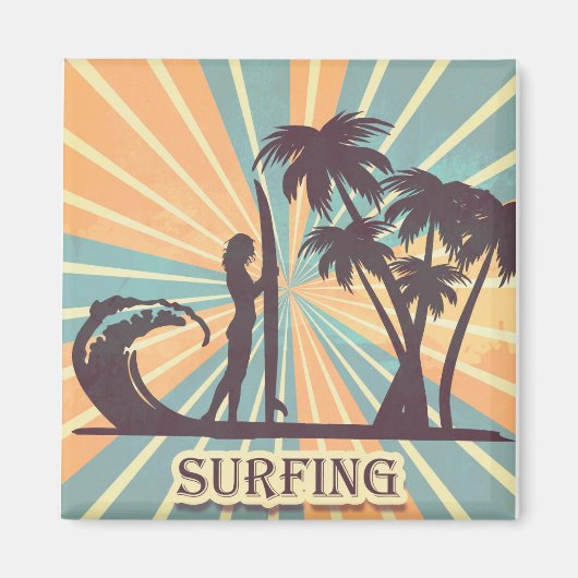 Surfer Girl Magneet (Voorkant)