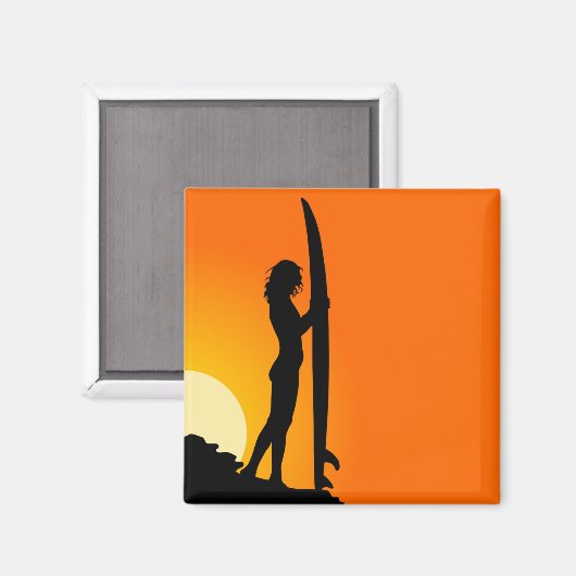Surfer Girl Magnet (Voorkant / Achterkant)