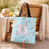 Surfer Girl Monogram Tote Bag