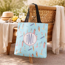 Surfer Girl Monogram Tote Bag