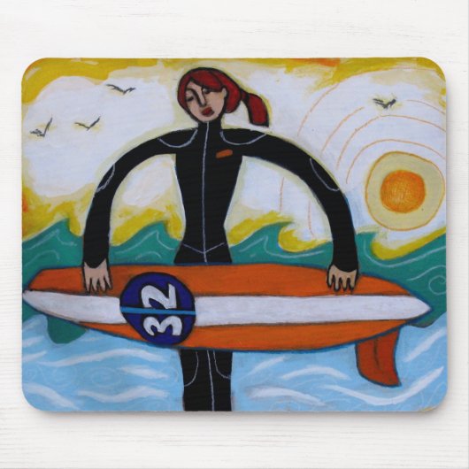Surfer Girl mousepad Muismat (Voorkant)