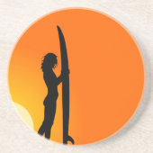 Surfer Girl Onderzetter (Voorkant)